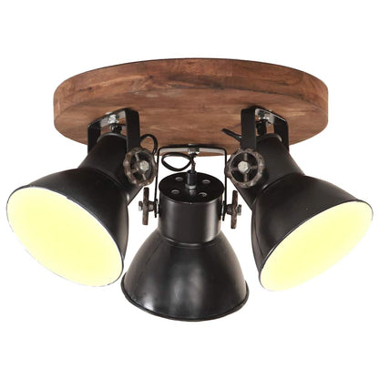 320515 vidaXL Industrial Ceiling Lamp 25 W Black 42x27 cm E27