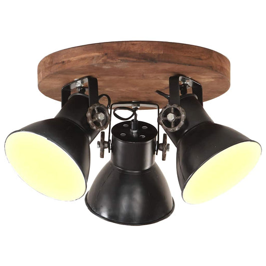 320515 vidaXL Industrial Ceiling Lamp 25 W Black 42x27 cm E27