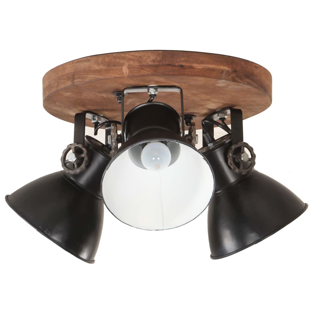 320515 vidaXL Industrial Ceiling Lamp 25 W Black 42x27 cm E27