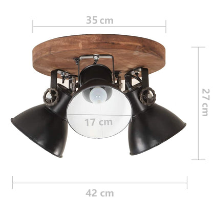 320515 vidaXL Industrial Ceiling Lamp 25 W Black 42x27 cm E27