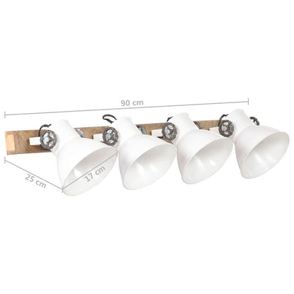 320516 vidaXL Industrial Wall Lamp White 90x25 cm E27