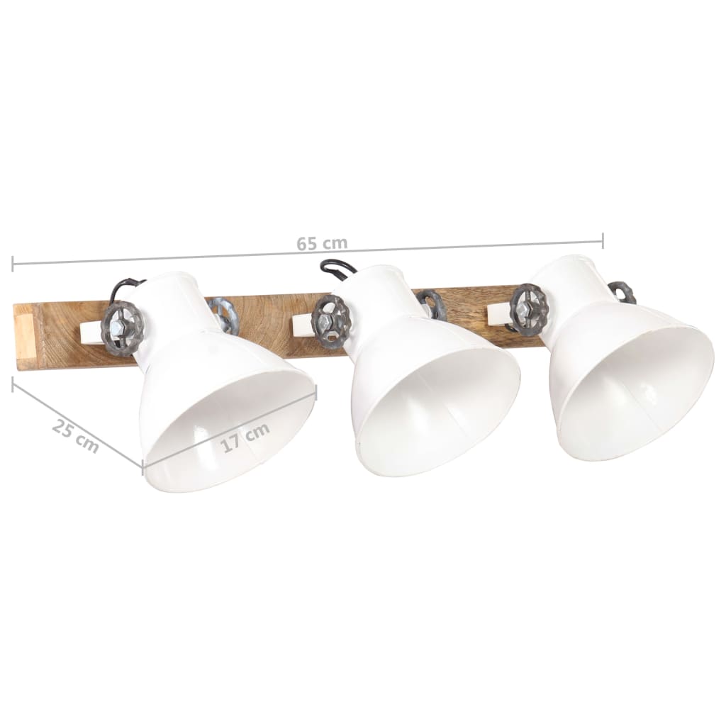 vidaXL Industrial Wall Lamp White 65x25 cm E27