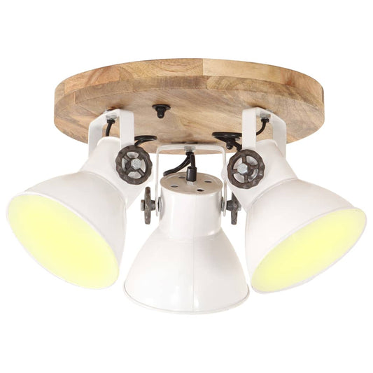 320520 vidaXL Industrial Ceiling Lamp 25 W White 42x27cm E27
