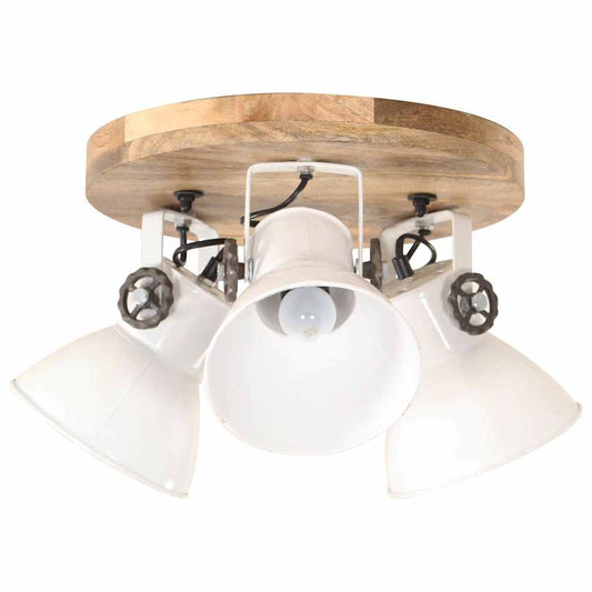 320520 vidaXL Industrial Ceiling Lamp 25 W White 42x27cm E27