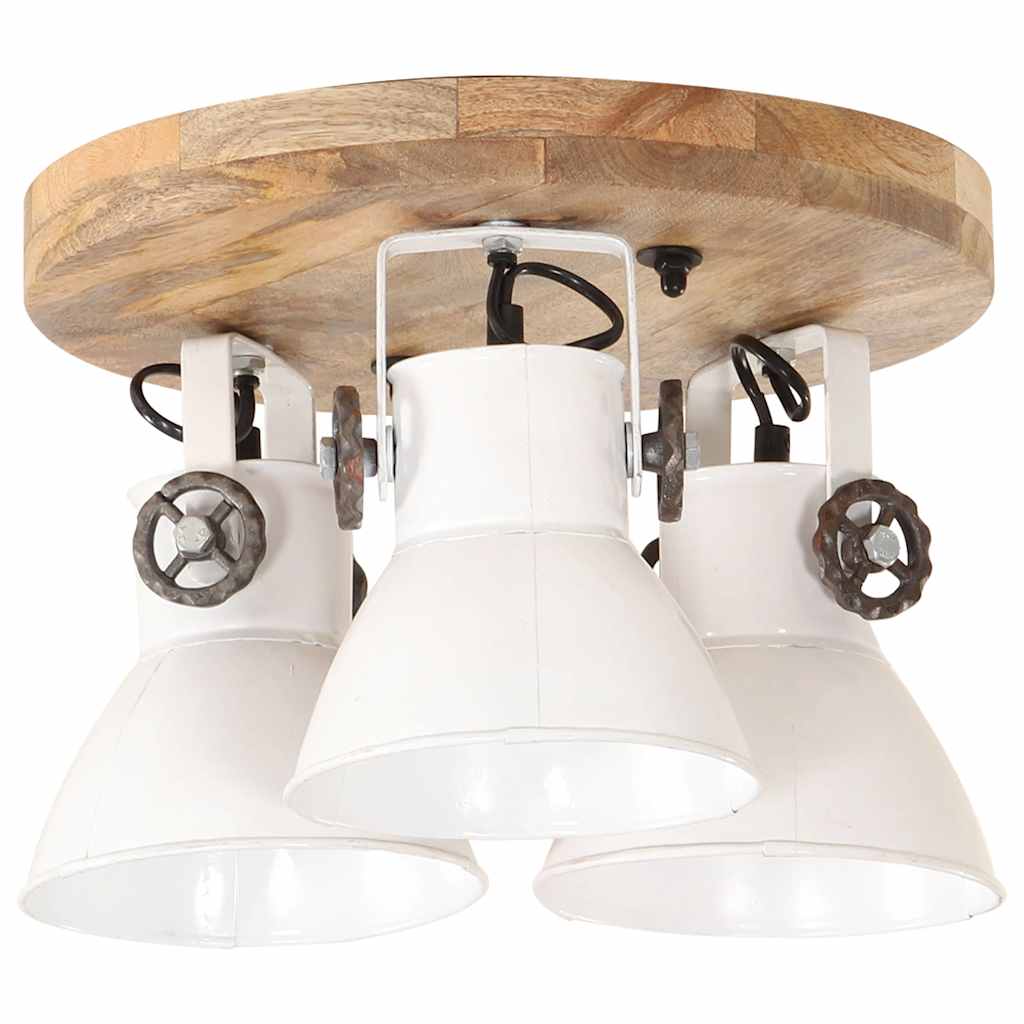 320520 vidaXL Industrial Ceiling Lamp 25 W White 42x27cm E27