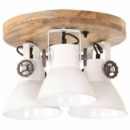 320520 vidaXL Industrial Ceiling Lamp 25 W White 42x27cm E27