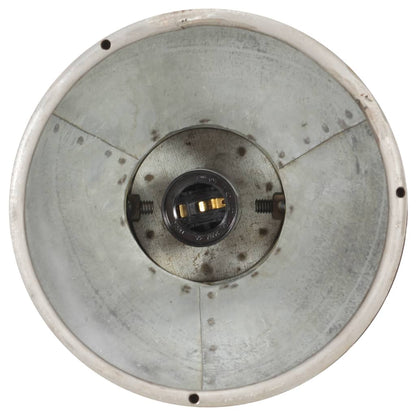 vidaXL Industrial Ceiling Lamp Silver E27 Mango Wood
