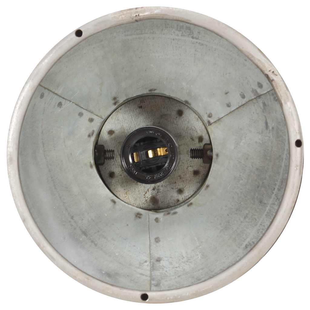 320521 vidaXL Industrial Ceiling Lamp Silver E27 Mango Wood