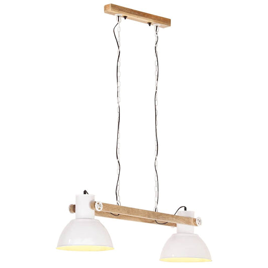 320528 vidaXL Industrial Hanging Lamp 25 W White 109 cm E27