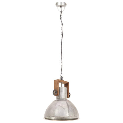 vidaXL Industrial Hanging Lamp 25 W Silver Round 30 cm E27