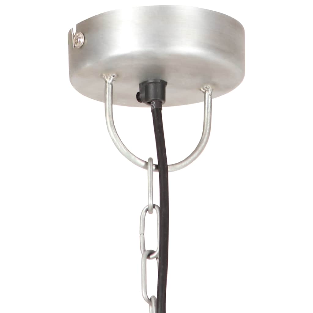 320530 vidaXL Industrial Hanging Lamp 25 W Silver Round 30 cm E27