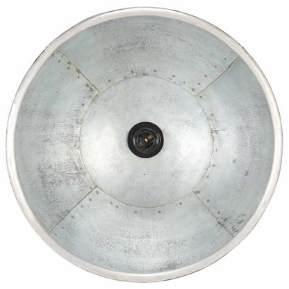 vidaXL Industrial Hanging Lamp 25 W Silver Round 30 cm E27