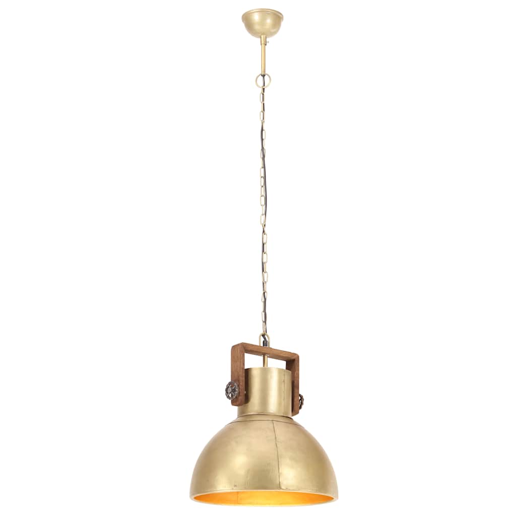 vidaXL Industrial Hanging Lamp 25 W Brass Round 40 cm E27