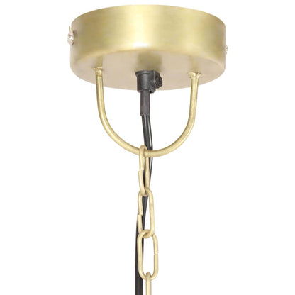 vidaXL Hanging Lamp | Brass, Brown | Iron with brass plating, Solid mango wood