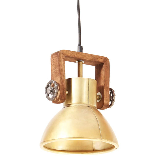 320534 vidaXL Industrial Hanging Lamp 25 W Brass Round 19 cm E27