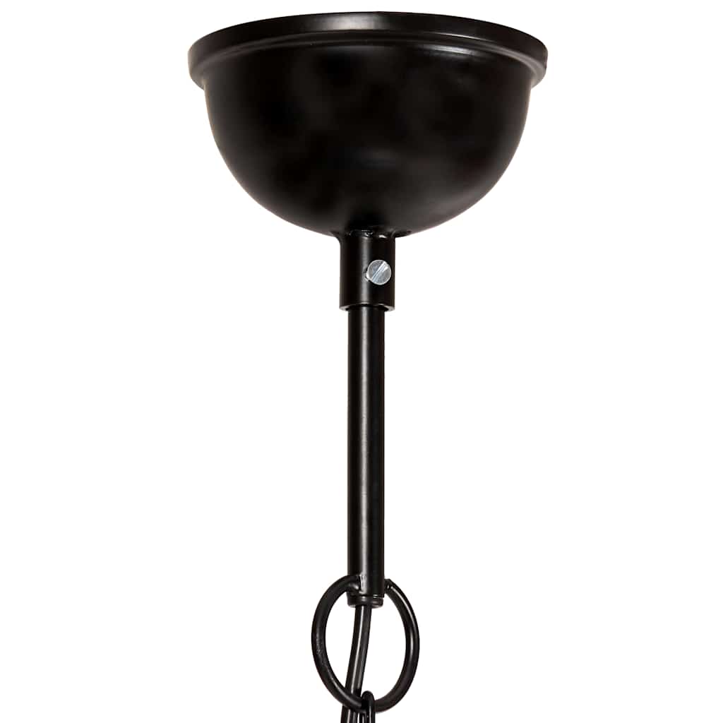 vidaXL Hanging Lamp | Black and barn brown | Iron and mango wood | Medium