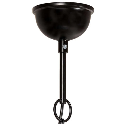 vidaXL Hanging Lamp | Black and barn brown | Iron and mango wood | Medium