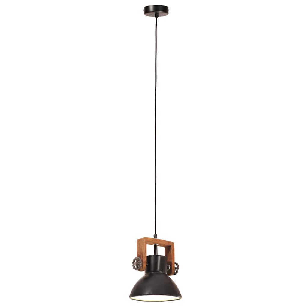 vidaXL Hanging Lamp | Black | Iron | 19 cm diameter | Hanging Lamp | Round