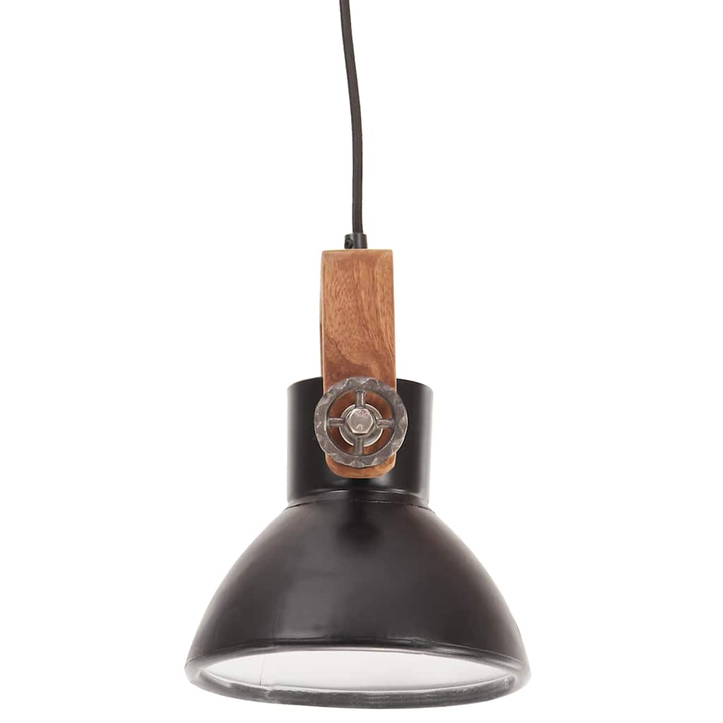 vidaXL Hanging Lamp | Black | Iron | 19 cm diameter | Hanging Lamp | Round