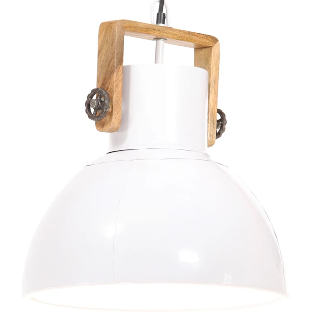vidaXL Industrial Hanging Lamp 25 W White Round 40 cm E27