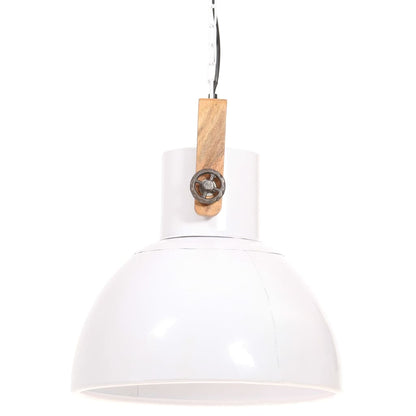 vidaXL Industrial Hanging Lamp 25 W White Round 40 cm E27