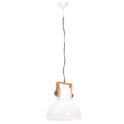 vidaXL Industrial Hanging Lamp 25 W White Round 40 cm E27
