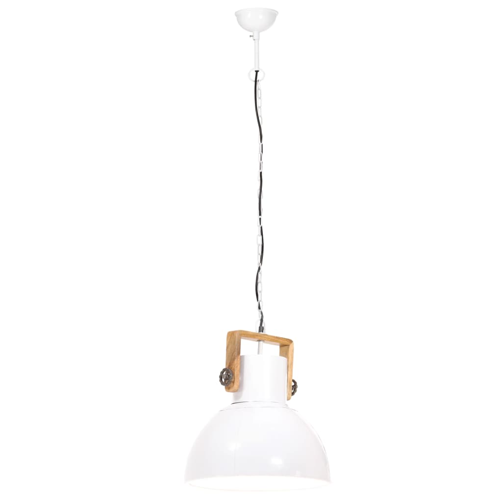 vidaXL Industrial Hanging Lamp 25 W White Round 40 cm E27