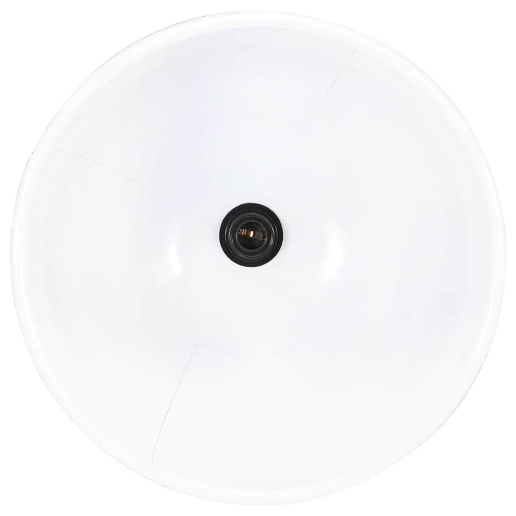 320538 vidaXL Industrial Hanging Lamp 25 W White Round 40 cm E27