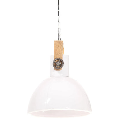 vidaXL Industrial Hanging Lamp 25 W White Round 30 cm E27