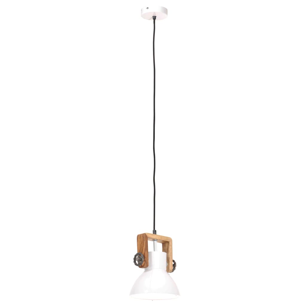 vidaXL Industrial Hanging Lamp 25 W White Round 19 cm E27
