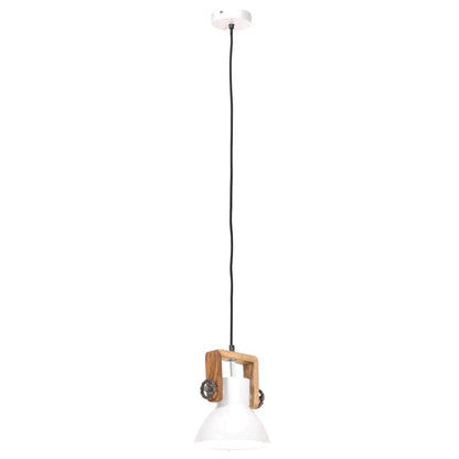 vidaXL Industrial Hanging Lamp 25 W White Round 19 cm E27