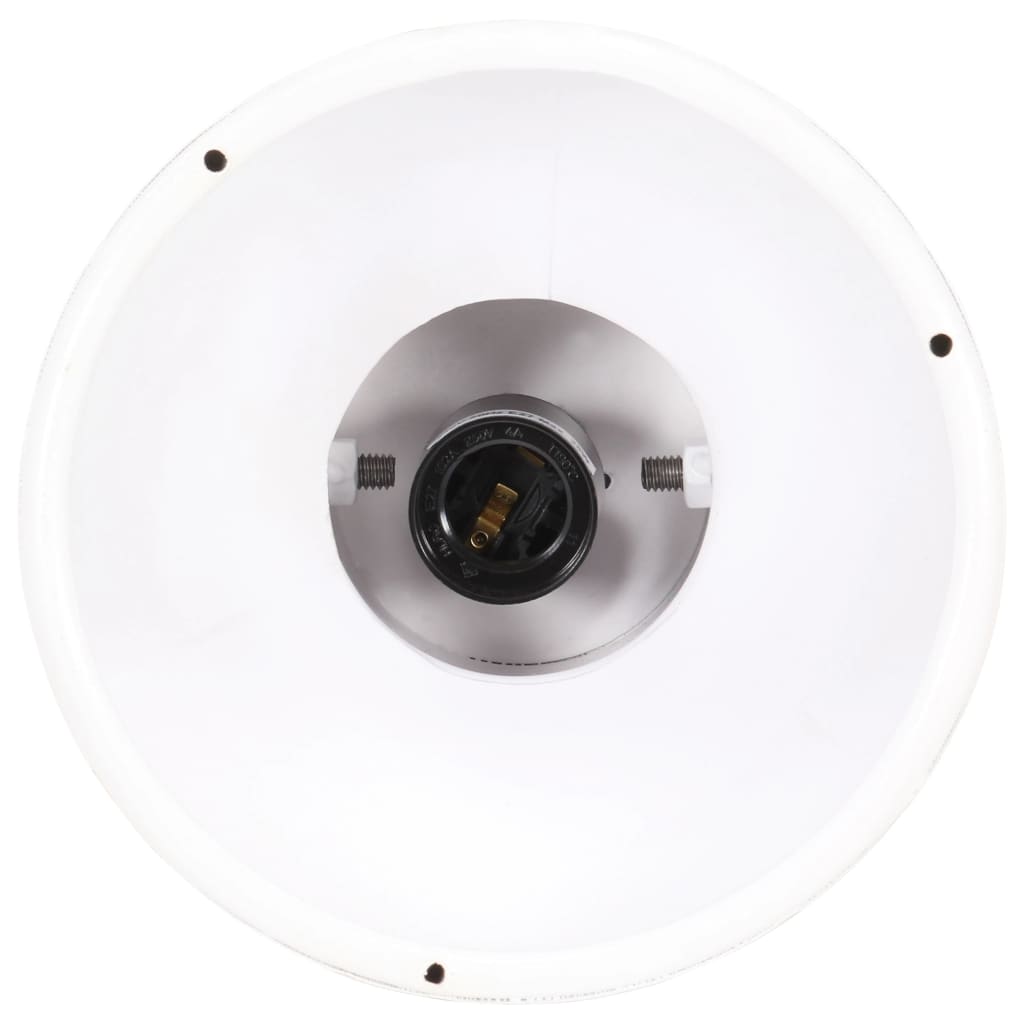 vidaXL Industrial Hanging Lamp 25 W White Round 19 cm E27