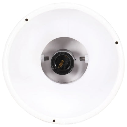vidaXL Industrial Hanging Lamp 25 W White Round 19 cm E27