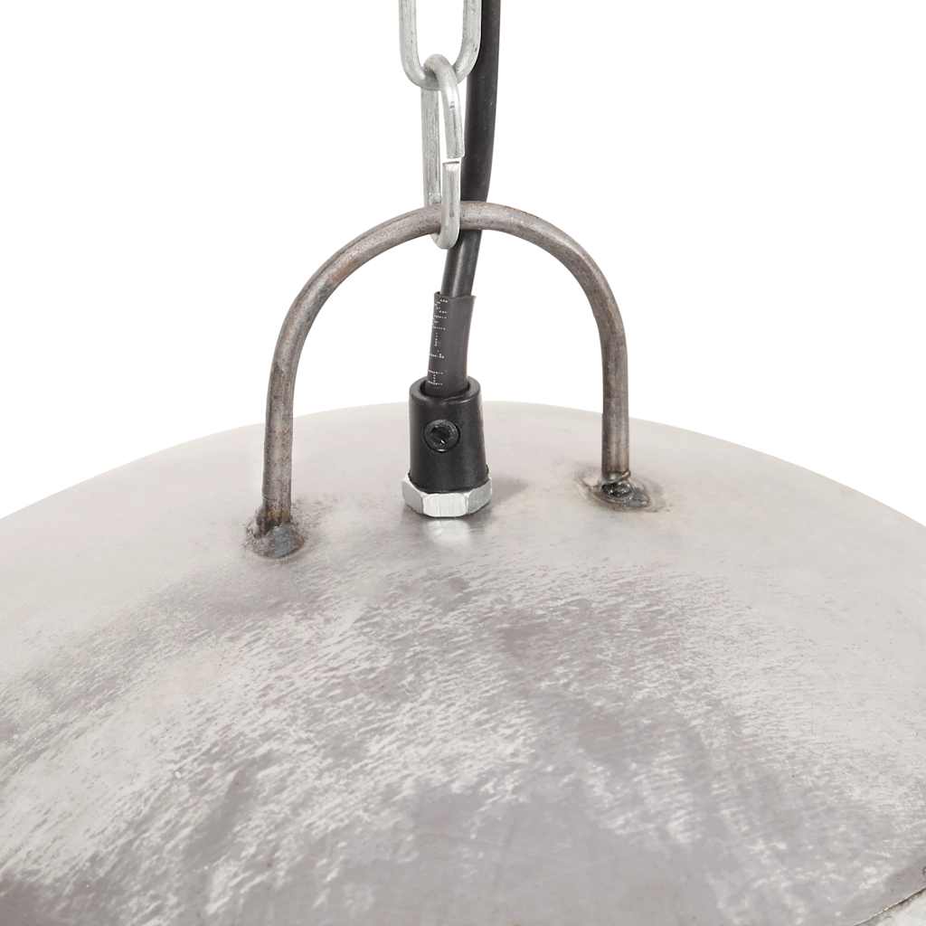 vidaXL Industrial Vintage Hanging Lamp 25 W Silver Round 41 cm E27
