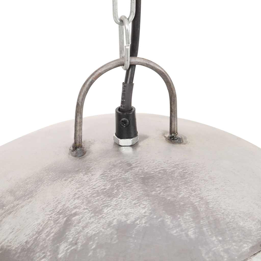 vidaXL Industrial Vintage Hanging Lamp 25 W Silver Round 41 cm E27