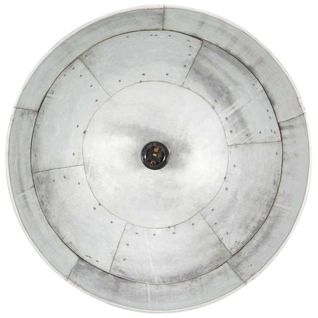 vidaXL Industrial Vintage Hanging Lamp 25 W Silver Round 41 cm E27