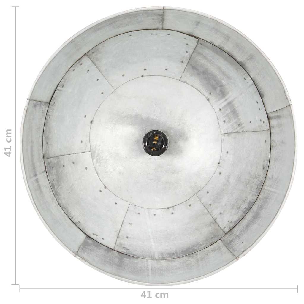 vidaXL Industrial Vintage Hanging Lamp 25 W Silver Round 41 cm E27