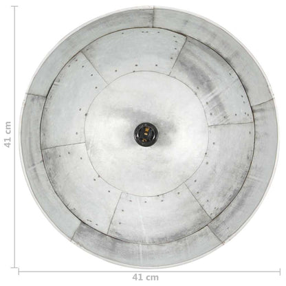 vidaXL Industrial Vintage Hanging Lamp 25 W Silver Round 41 cm E27