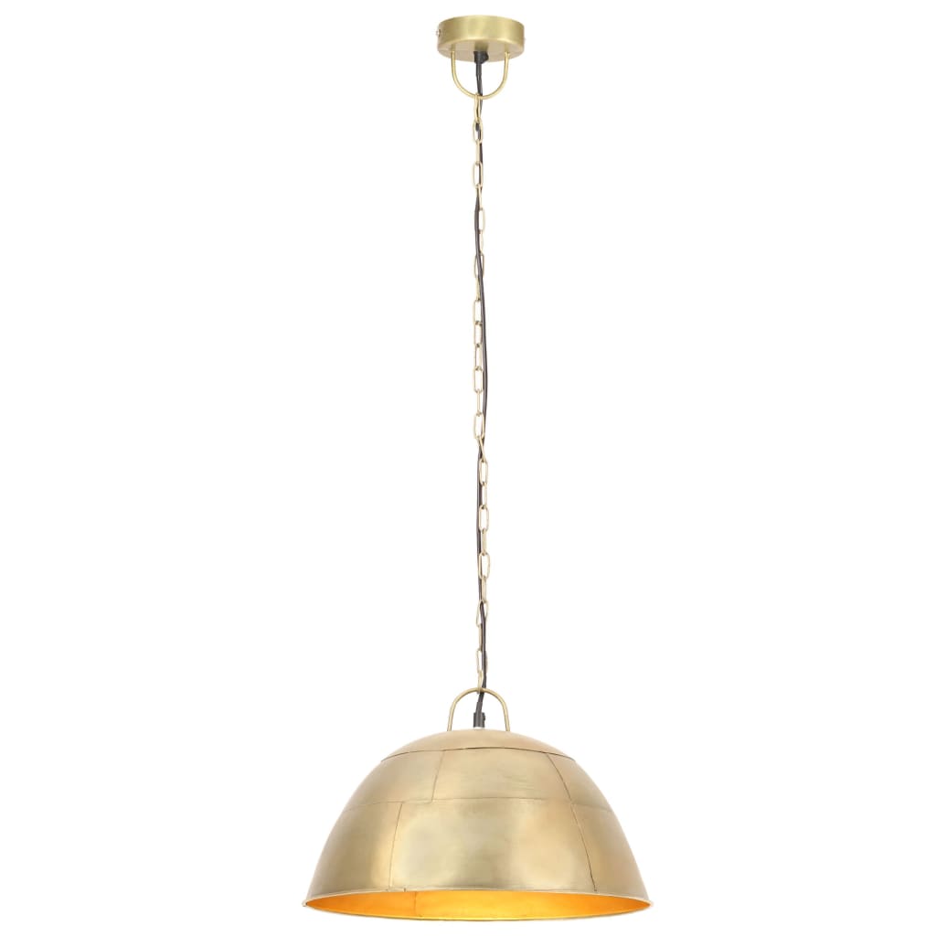 vidaXL Industrial Vintage Hanging Lamp 25 W Brass Round 41 cm E27