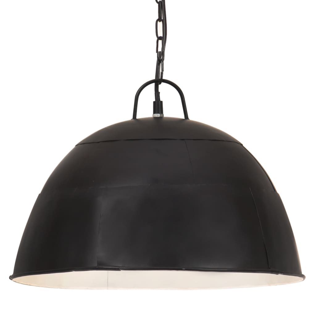 vidaXL Hanging Lamp | Black | Iron | Medium | Hanging Lamp | Round | Industrial