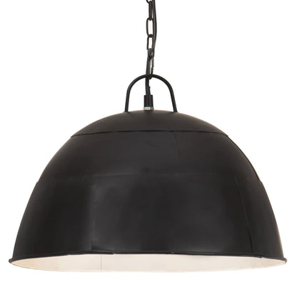 vidaXL Hanging Lamp | Black | Iron | Medium | Hanging Lamp | Round | Industrial