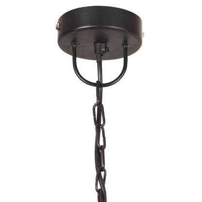 vidaXL Hanging Lamp | Black | Iron | Medium | Hanging Lamp | Round | Industrial