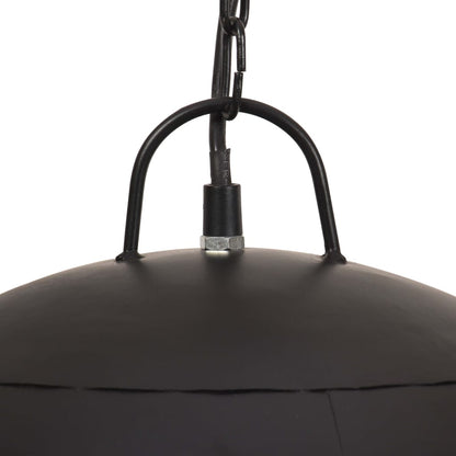 vidaXL Hanging Lamp | Black | Iron | Medium | Hanging Lamp | Round | Industrial
