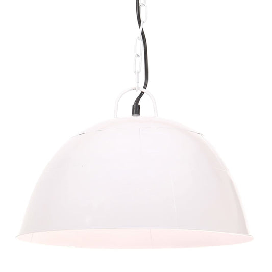 vidaXL Industrial Vintage Hanging Lamp 25 W White Round 41 cm E27