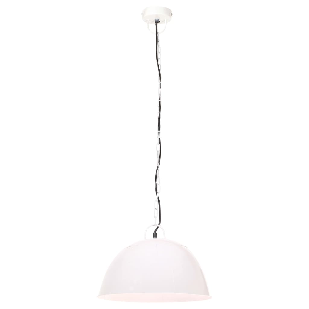 vidaXL Industrial Vintage Hanging Lamp 25 W White Round 41 cm E27