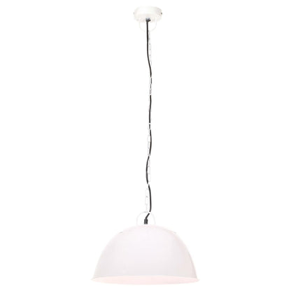 vidaXL Industrial Vintage Hanging Lamp 25 W White Round 41 cm E27