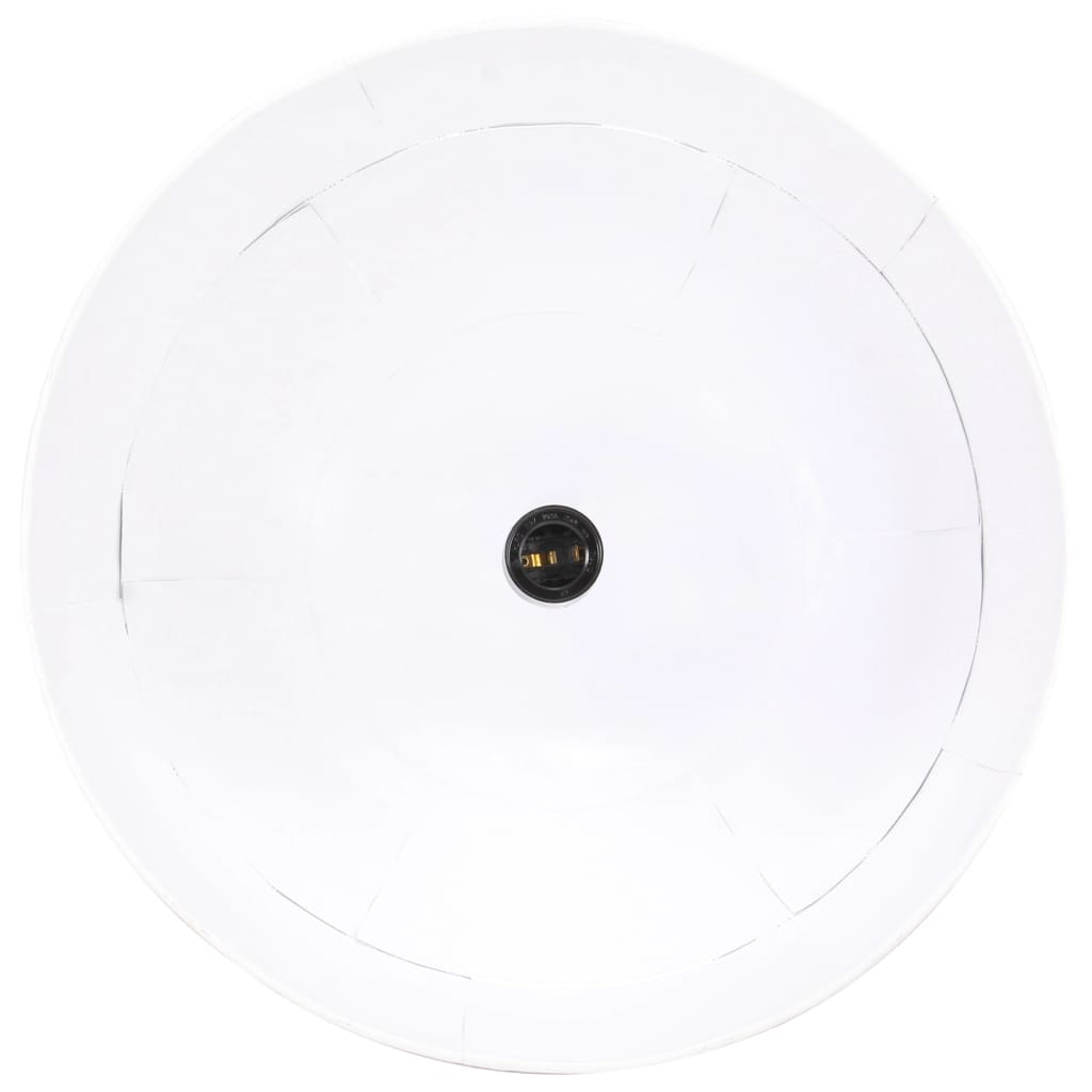 vidaXL Industrial Vintage Hanging Lamp 25 W White Round 41 cm E27
