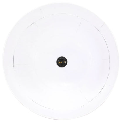 vidaXL Industrial Vintage Hanging Lamp 25 W White Round 41 cm E27