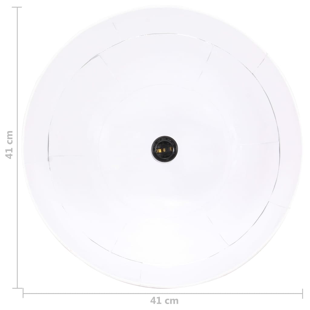 vidaXL Industrial Vintage Hanging Lamp 25 W White Round 41 cm E27