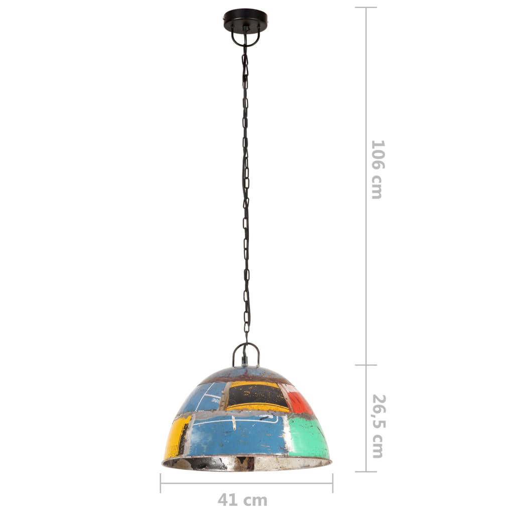 vidaXL Industrial Vintage Hanging Lamp 25 W Multicolour Round 41cm E27